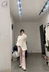 SWAYING/KNIT Flared Pants SW212XZ48 White PS26